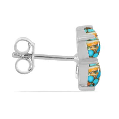 BUY NATURAL OYSTER TURQUOISE STERLING SILVER EARRINGS 